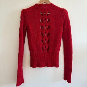 Isabel Marant Red Pie Hole Knit Sweater